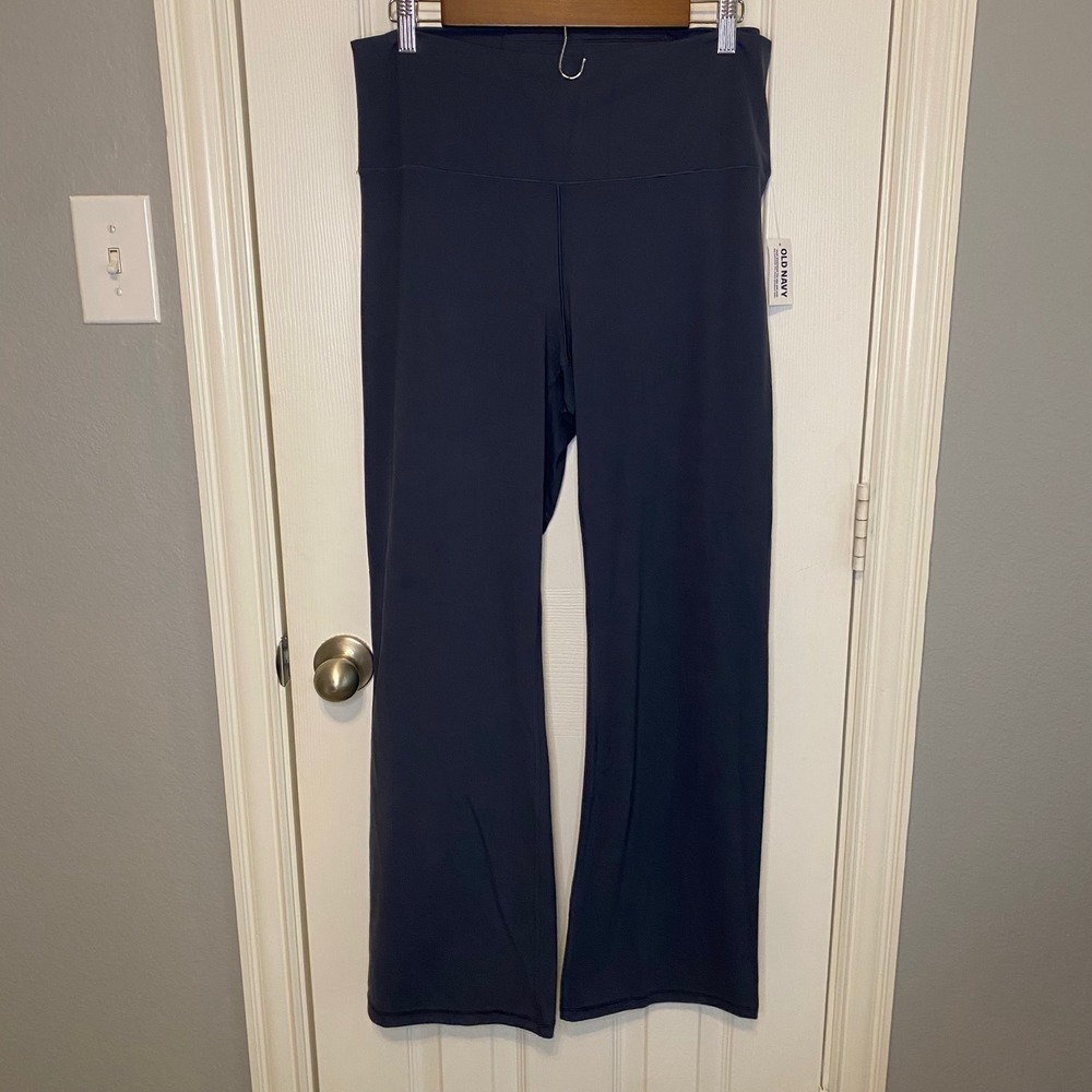Old Navy Active Pants Leggings NWT 2XL Smooth High Rise Straight Go-Dry Blue